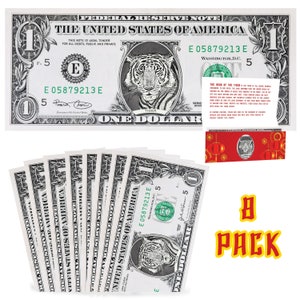Offizieller chinesischer Neujahrs-Glücksdollar: Echte 1,0 USD Vorteilspackung. Bankable & Spendable. Jahr des Tigers Lucky Red Päckchen und Umschlag