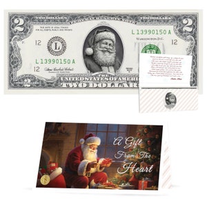 "Offizieller Weihnachtsmann 2.0 Bill Twinkle in His Eye." Echte USD. Bankable & Spendable .. Perfekter Weihnachtsstrumpf und Brief vom Weihnachtsmann