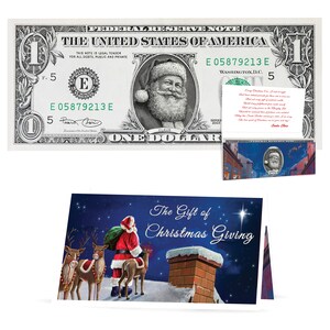 Official Santa Claus 1.0 Bill Twinkle in His Eye. Real USD. Bankable & Spendable.. Perfect Stocking Stuffer and Letter From Santa image 4