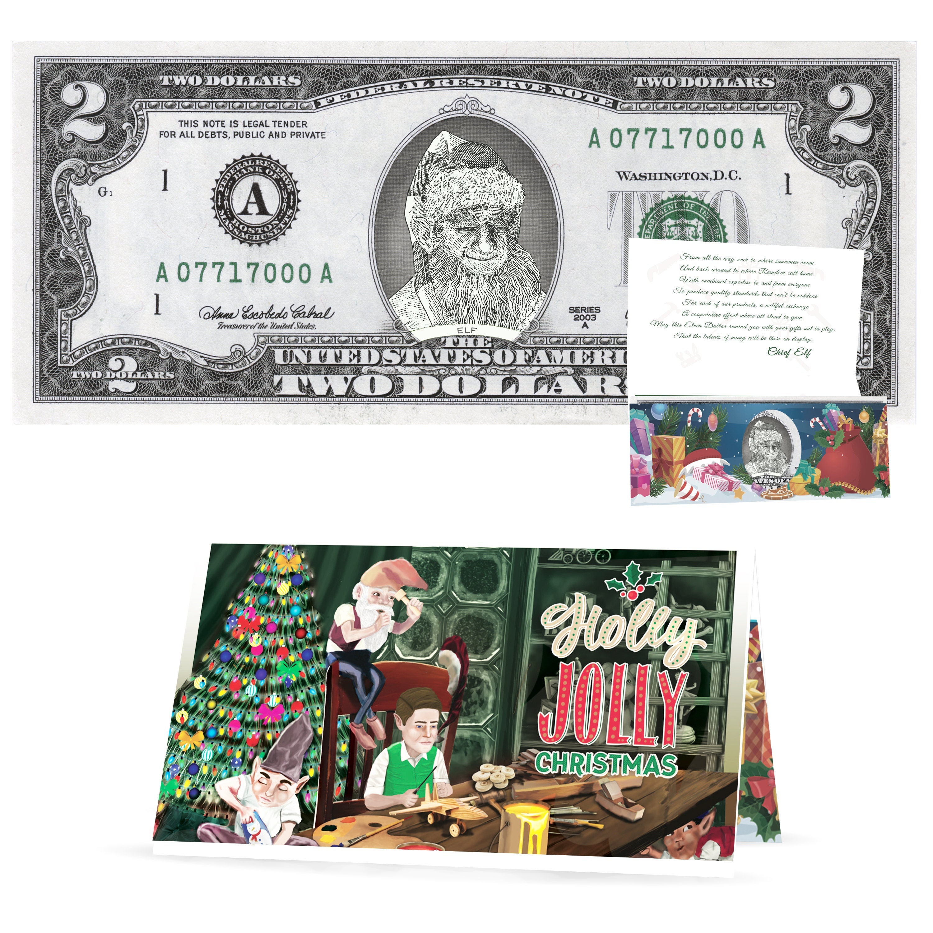 Tooth Fairy 5.0 Dollar Bill Tooth Fairy Gift withTooth Fairy Letter/Card.  REAL USD. The Complete Tooth Fairy Visit Gift Package