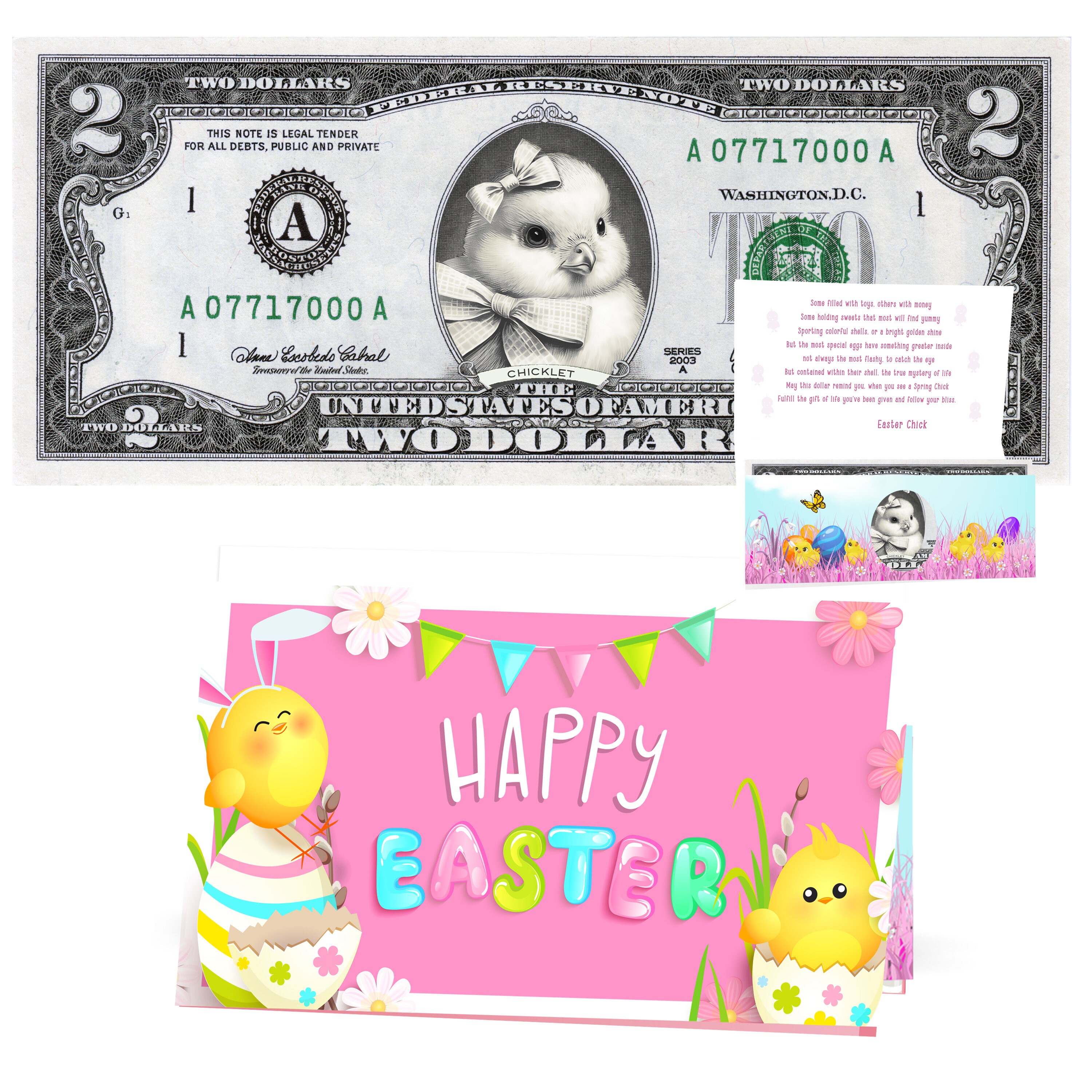 The Official Easter Chick Dollar Bill. Real 2.0 USD. Each Bill Comes ...