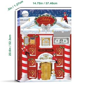 12 Days of Christmas Dollars Advent Calendar. 12 Real Bankable and Spendable Dollars in a 12 day Advent Calendar Snow Bank Box. image 3