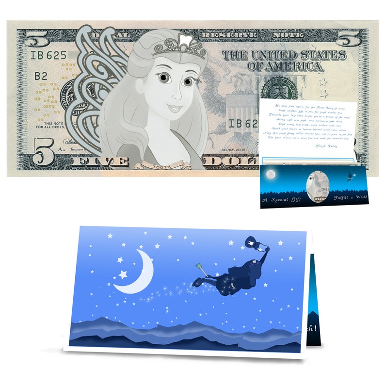 Tooth Fairy Dollar Bills Gift Package Milestone Kit. 1st Etsy