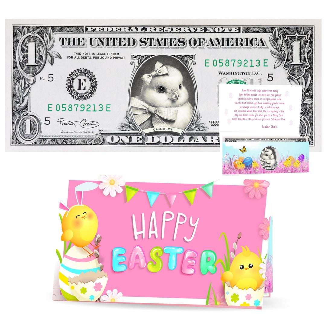 The Official Easter Chick Dollar Bill. Real 1.0 USD. Each Bill Comes ...