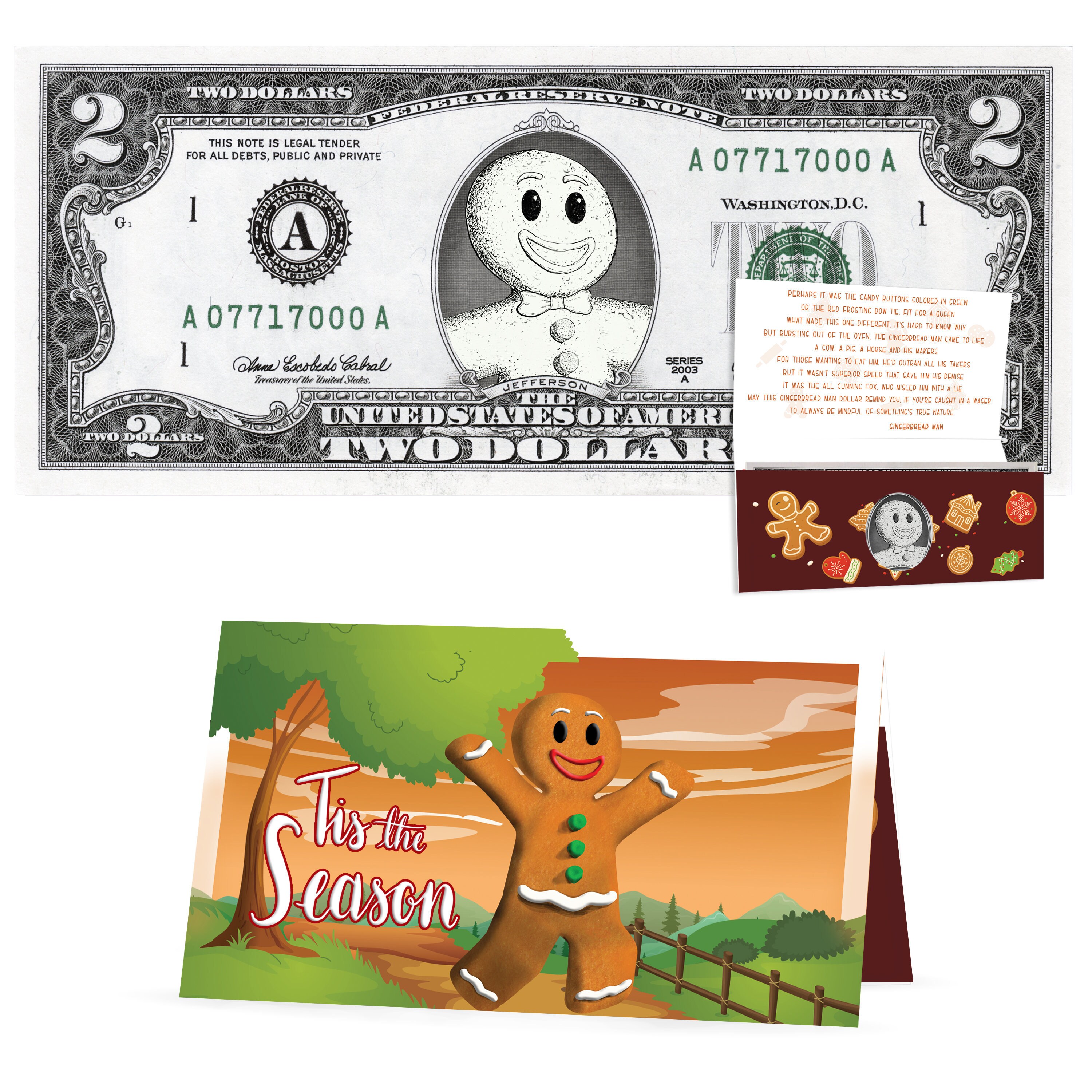 Gingerbread Man 2.0 USD Dollar Bill. Perfect Stocking Stuffer | Etsy