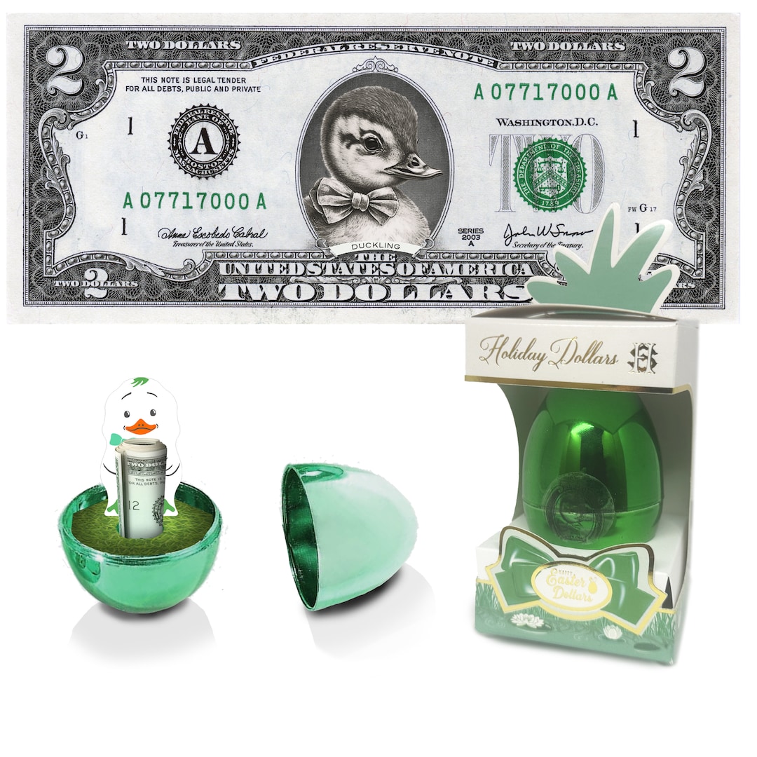 The Official Easter Duckling Dollar Bill With Golden Egg. Real 2.0 USD ...