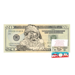 Projeto de lei oficial do Papai Noel 20.0. Dólares reais. Bancável e gastável. Stuffer de meia perfeito. Pacote completo de presente de Natal. Presente acessível.