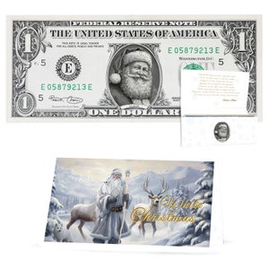 Official Santa Claus 1.0 Bill Twinkle in His Eye. Real USD. Bankable & Spendable.. Perfect Stocking Stuffer and Letter From Santa image 3