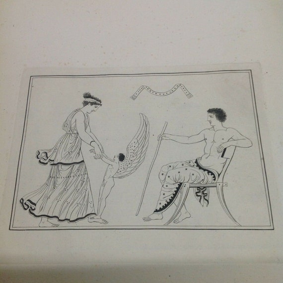 Antique Engraving Print of Greek or Roman Men Fig… - image 3