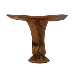 African Tribal Turkana (Kenya) Wooden Headrest, Ethnographic Antique Headrest for Turkana/Samburu/Rendile Men, Hand Carved Wooden Headrest