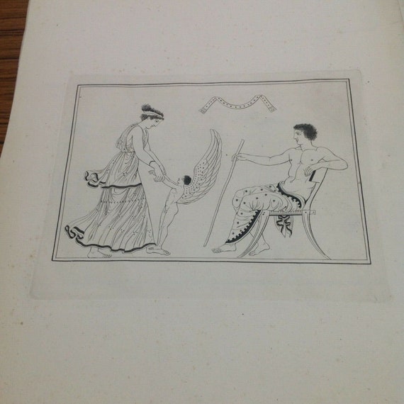Antique Engraving Print of Greek or Roman Men Fig… - image 2