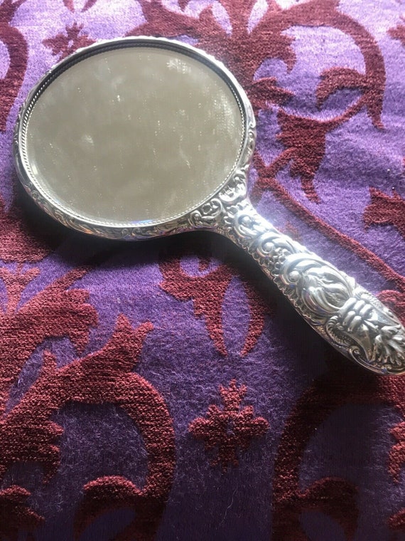 hallmarked b & co solid silver 4 items vanity set - image 6