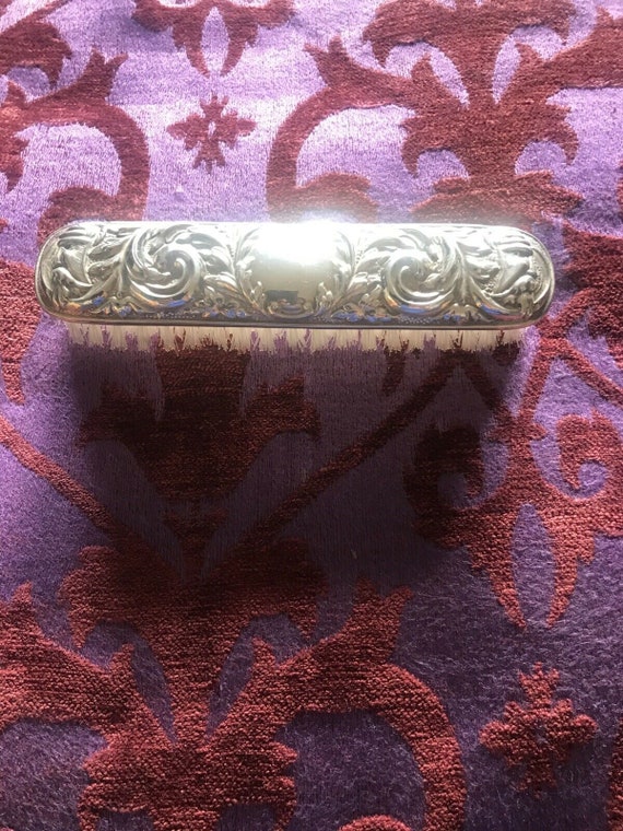 hallmarked b & co solid silver 4 items vanity set - image 2