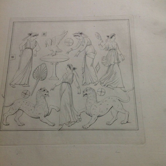 Antique Engraving Print of Greek or Roman Men Fig… - image 3
