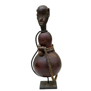 Large Calabash Fetish Vessel Tanzanian, Beautiful Handmade Calabash, Bohemian Traditional  Calabash,Adorable Rare Calabash, Amazing Calabash