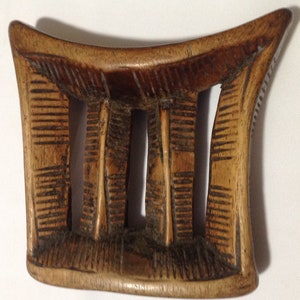 African Tribal Ethiopian Carved Wooden Headrest, Ethnographic Antique Headrest for Turkana/Samburu/Rendile Men, Hand Carved Wooden Headrest