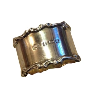 Sterling Silver Antique Napkin Rings 1926 HM 28 .6 grams
