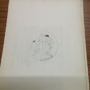 Antique Engraving Print of Greek or Roman Men Figures on 23