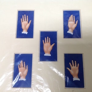 Palmistry Lines Original 1933 5 set Cards VGC