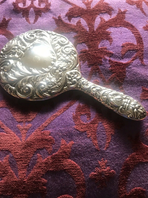 hallmarked b & co solid silver 4 items vanity set - image 5