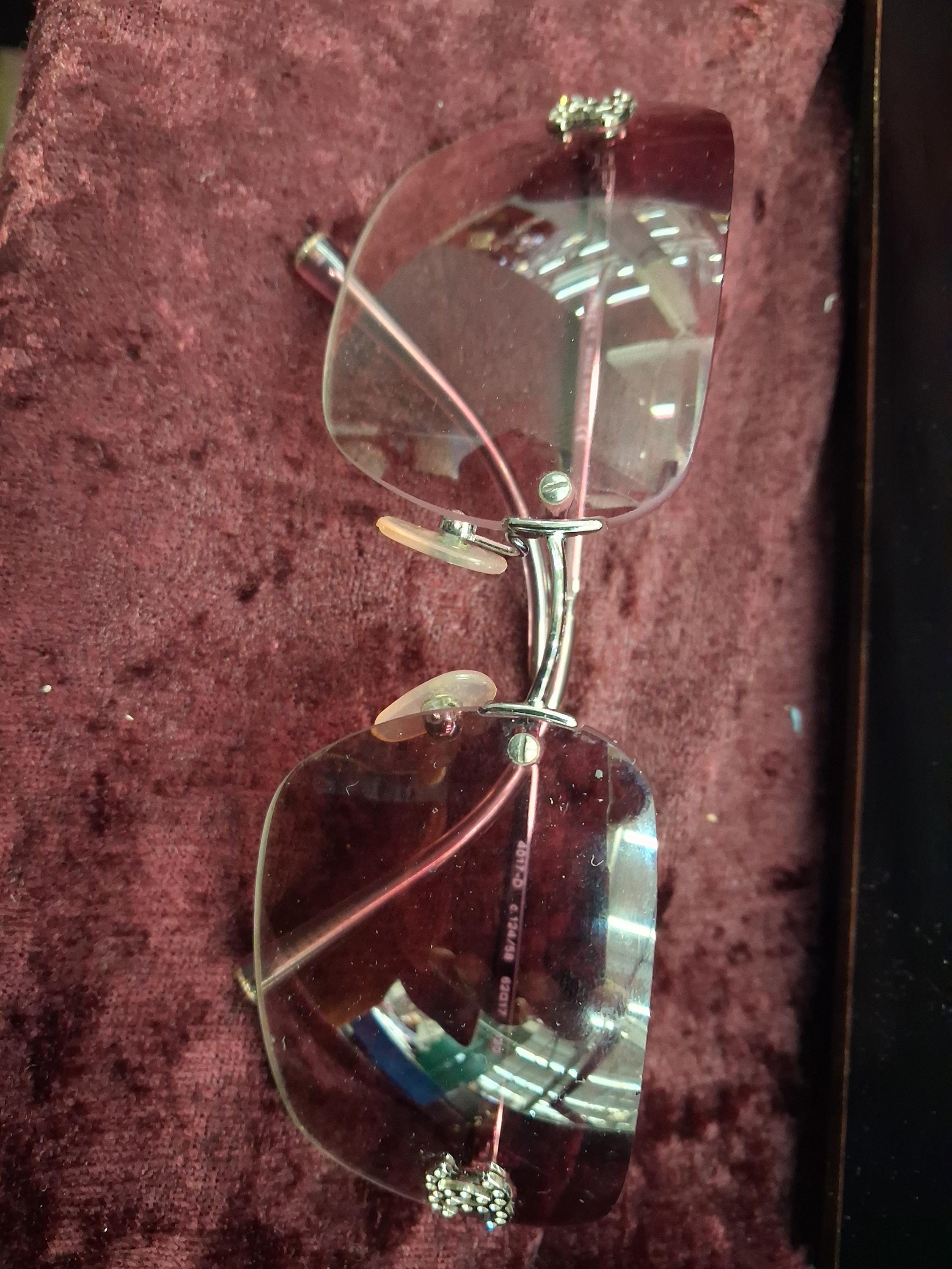 Iconic Y2K Chanel 4017-D Sunglasses - Silver & Pink Gradient 