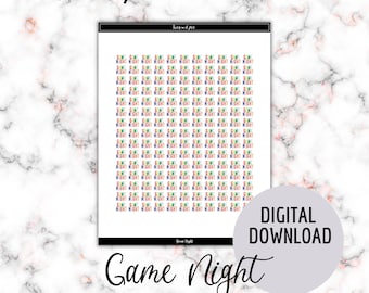 Digitaal downloaden | Game Night Planner Stickers