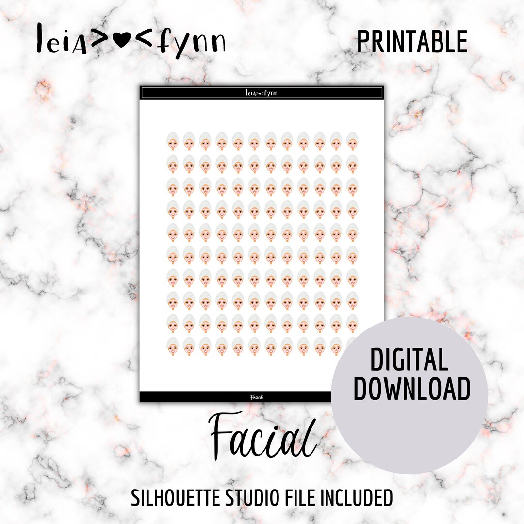 Digital Download | Facial Planner Stickers - Etsy