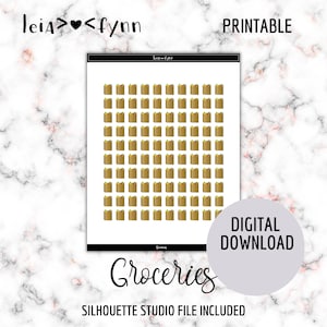Descarga digital / Pegatinas del planificador de bolsas de comestibles