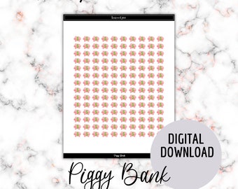 Digital Download | Piggy Bank Planner Stickers