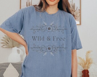 Galatians 5:1 Wild and Free homeschool mom nature group oversized comfort colors T-shirt