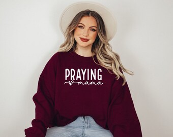 Felpa con cappuccio Proverbi 31 donna che prega mamma maternità cristiana