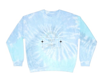 Matteo 5:13 Salt and Light Christian Tie-Dye Relaxed Sweatshirt