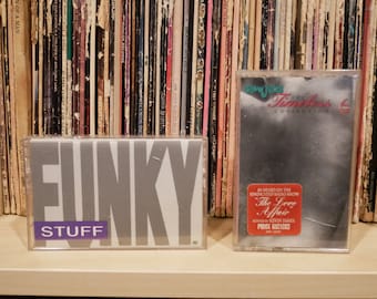 Vintage Pair of Funk, Rhythm and Blues & Slow Jams Cassettes, "Slow Jams: The Timeless Collection Vol.6" and "Funky Stuff"