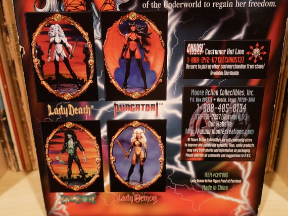 レディデーモン2種+パーガトリィ CHAOS!COMICS アクションフィギュア PURGATORI Lady Demon アメコミ プルガトリ レディデーモン