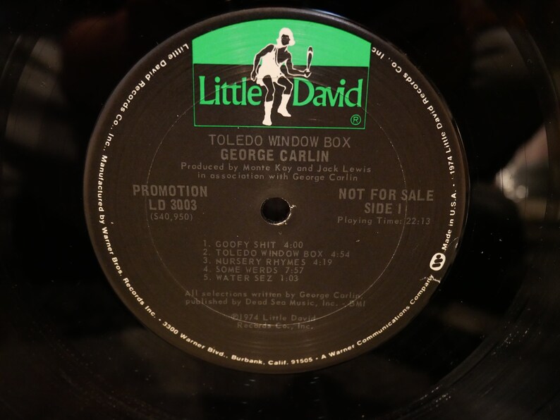 Vintage Vinyl: George Carlin - Toledo Window Box - Komedi Vinyl LP - 1974 (Originalpressning) bild 5