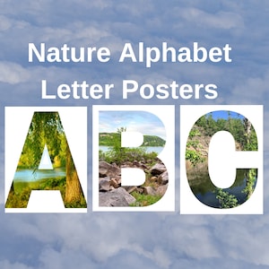 Nature Alphabet Letter Posters