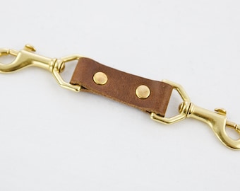 Switch Leather Co. Wrist cuff connector in Oak