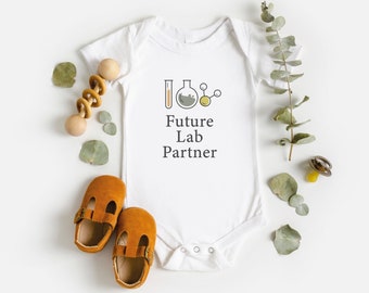 Future Lab Partner Baby Onesies®, Infant Science Bodysuit, Newborn Clothes, Baby Gift, Baby Scientist Bodysuit, Neutral Gender Onesies®