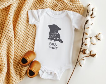 Little Wolf Baby Onesie Infant Bodysuit Baby Shower Gift Boho