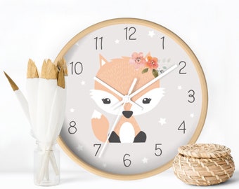 Fox Design Wooden Clock Handmade In The UK CLEARANCE
