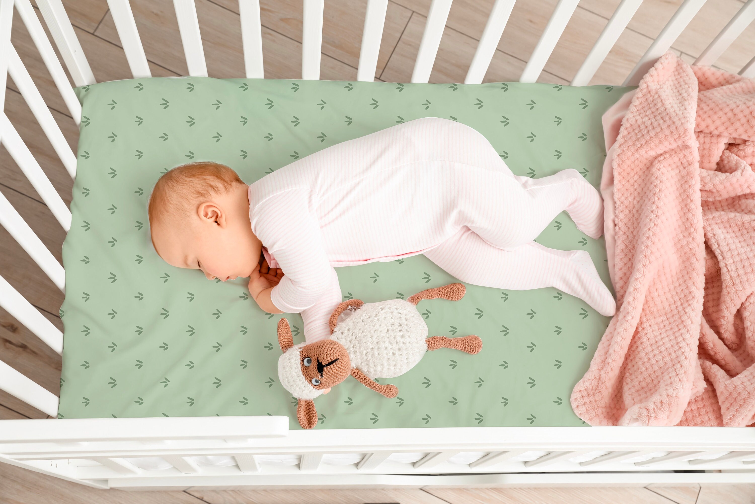 Sage Green Fitted Crib Sheet Baby Crib Sheet Minimalist Etsy Nederland