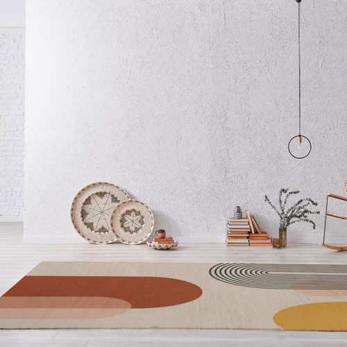 Rainbows Nursery Rug Earth Organic Tones Kids Carpet Kids - Etsy