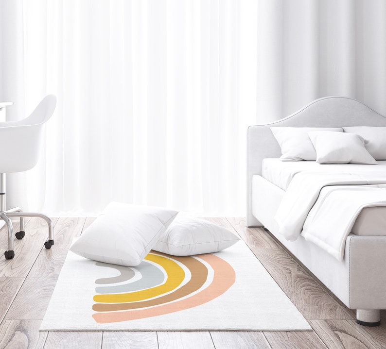 Rainbow Area Rug Scandinavian Rainbow Rugs Boho Nursery Etsy