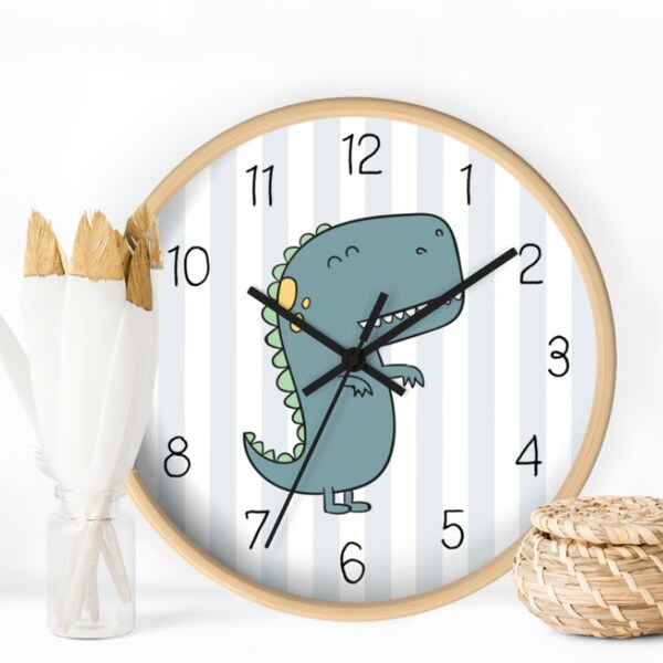 Dinosaur Wall Clock Etsy
