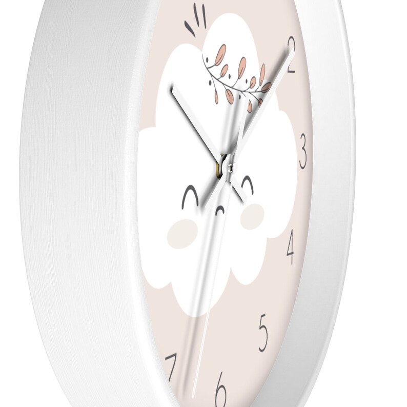 Cloud Nursery Clock Wall Clocks Baby Girls Room Decor Clock Etsy