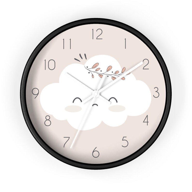 Cloud Nursery Clock Wall Clocks Baby Girls Room Decor Clock Etsy