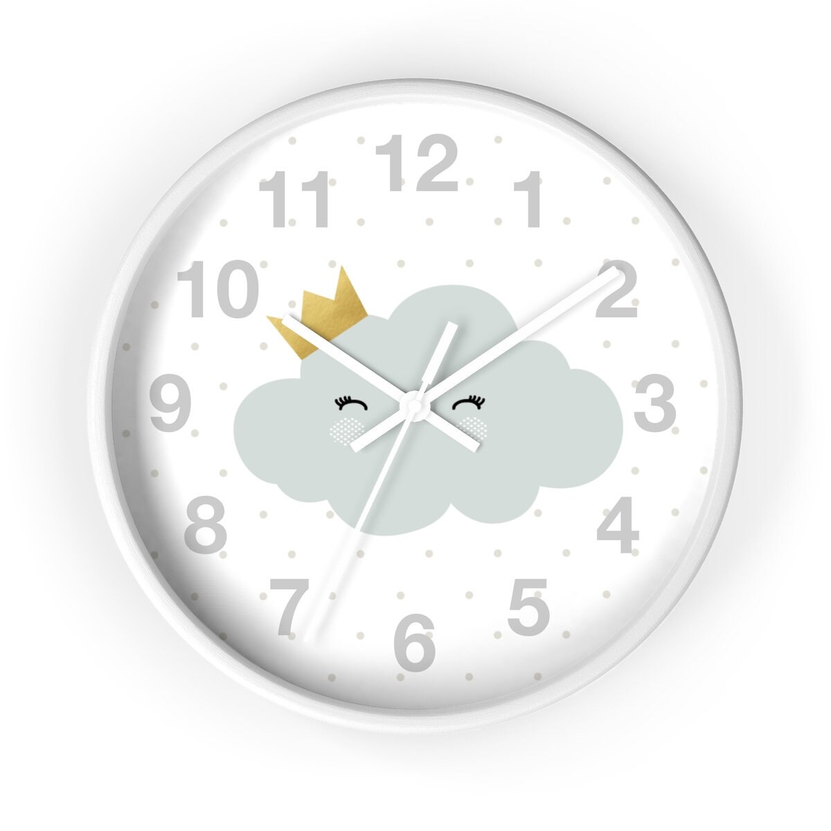 Cloud Wall Clock Nursery Clock decor Baby room decor Cloud Etsy