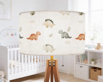 Lampe de chambre d'enfant en bois, décoration de chambre d'enfant à lumière tamisée, lampadaire trépied, design bébé dinosaure