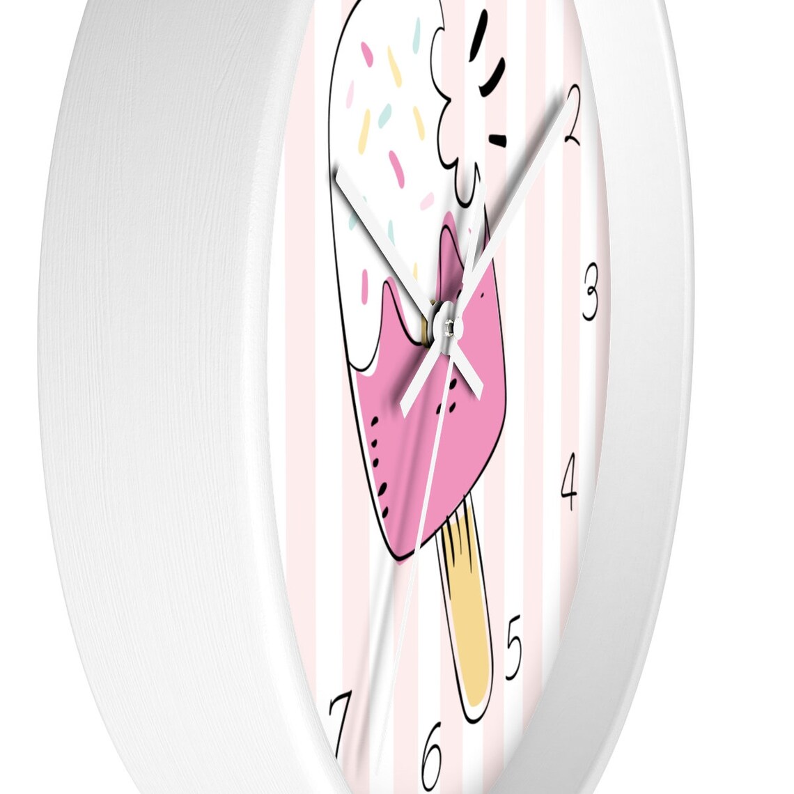 Ice Cream Wall Clock Clock Wall Design Girl Room Decor | Etsy