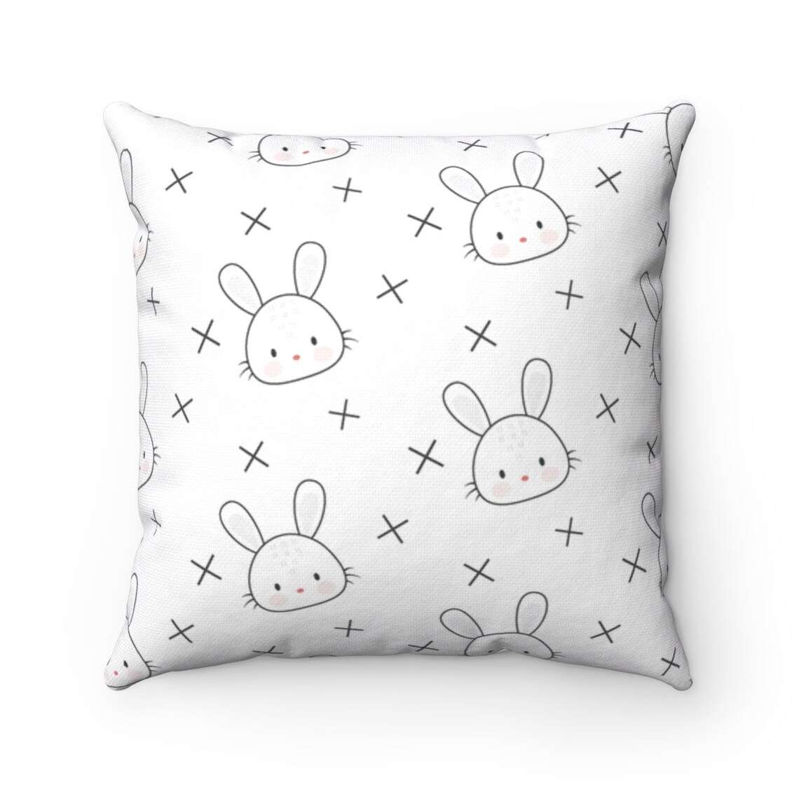 Nursery Pillow Case for Kids Bunny Pattern Nordic Design Etsy